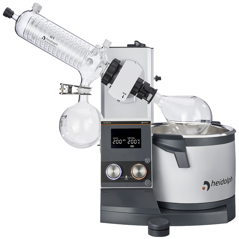 Hei-VAP Core Standard G1 diagonal glassware Handlift | Heidolph EMEA