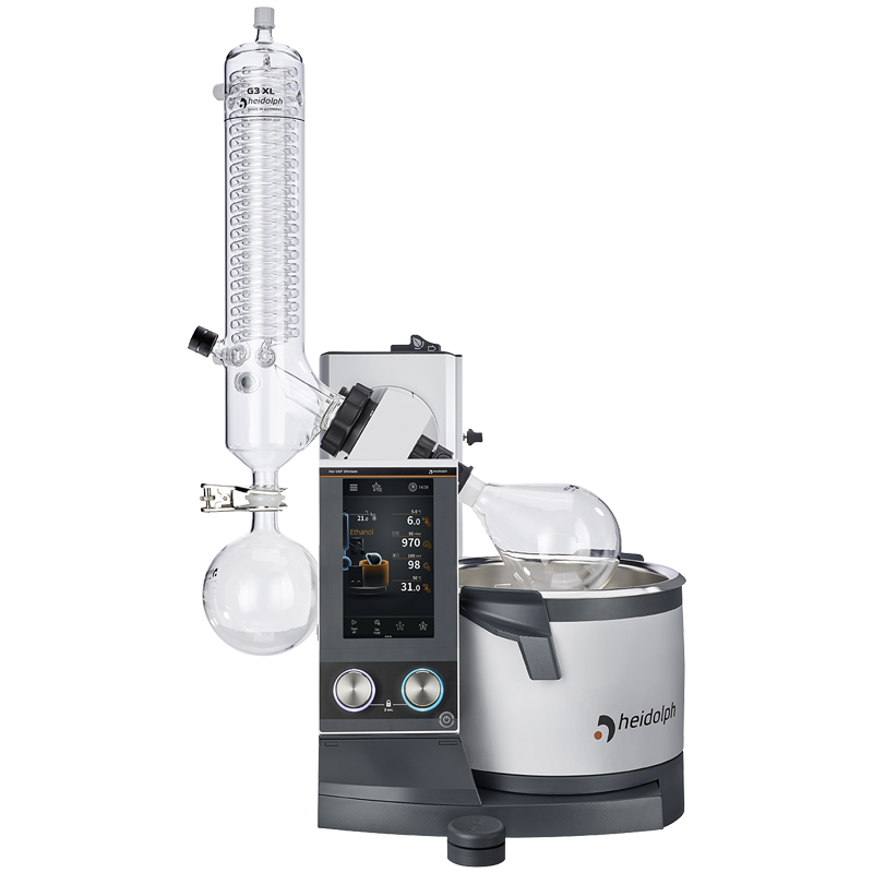 Hei-VAP Ultimate Control HL G3B XL / 회전증발농축기, 코팅 G3 XL 수직 글래스웨어의 핸드 리프트 모델