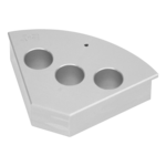 PolyBlock para 3 recipientes de ensayo de 28 mm (viales)